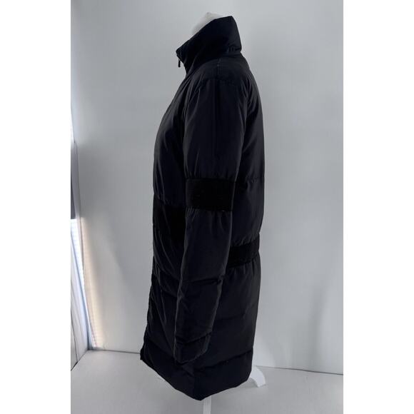 MM6 Maison Margiela Coat Sz 38 Long Puffer Down Duck Black Minimalist - Picture 3 of 16